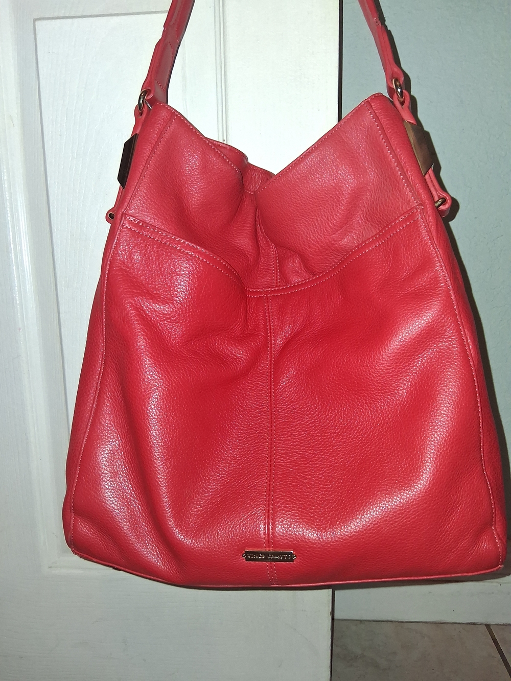 Vince Camuto Red Leather Shoulder Bag